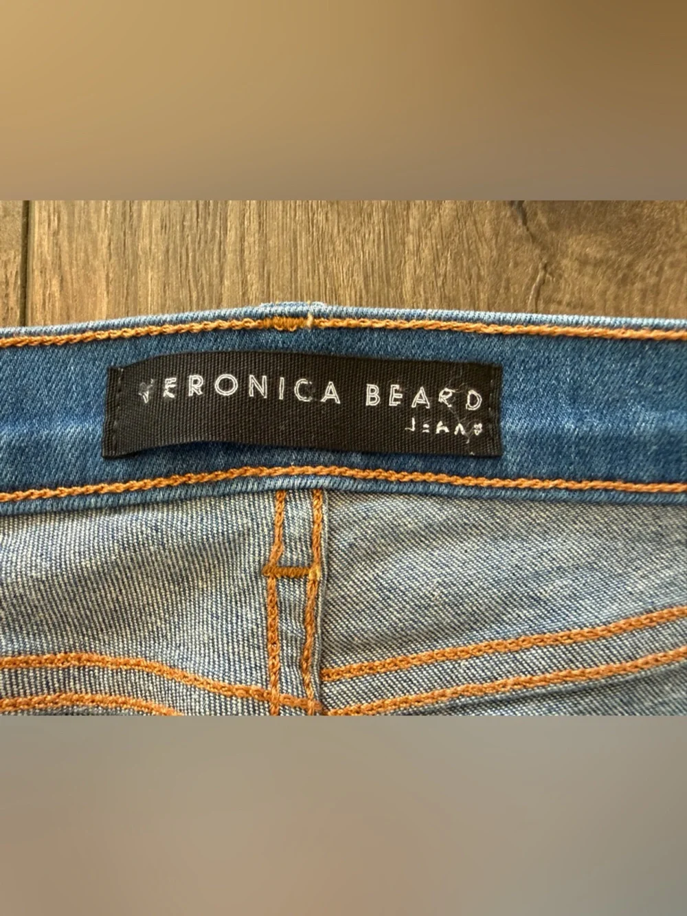 Veronica Beard Jeans 26 High Rise Side Stripe Raw Hem Designer Denim - Picture 3 of 10